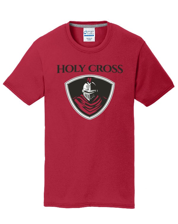 red new logo shirt Holy Cross Lutheran Academy