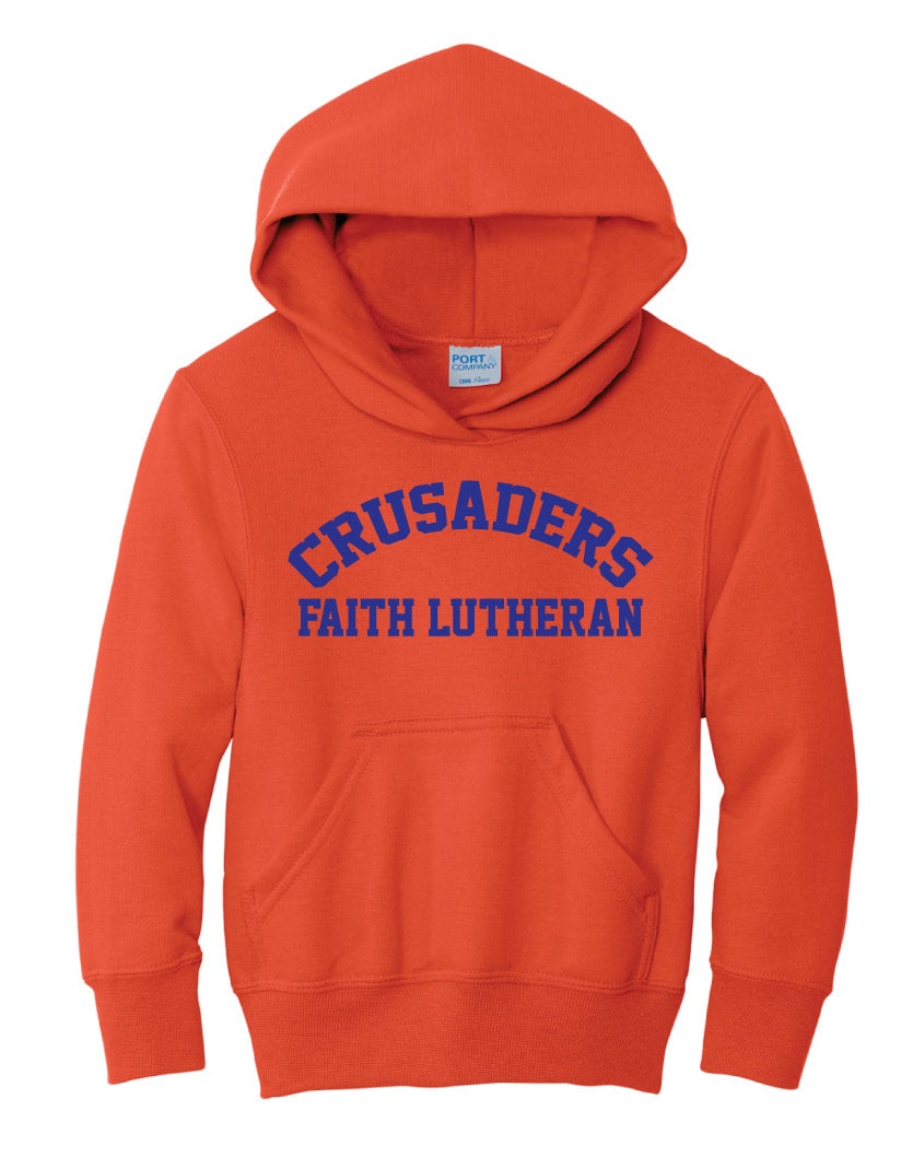 Orange cotton hoodie outlet